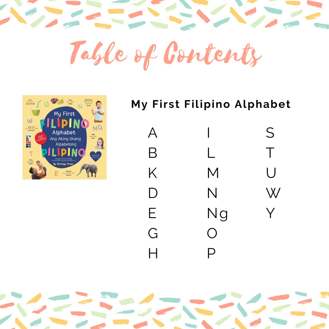 My First Filipino Alphabet / Ang Aking Unang Alpabetong Pilipino (AMZ)